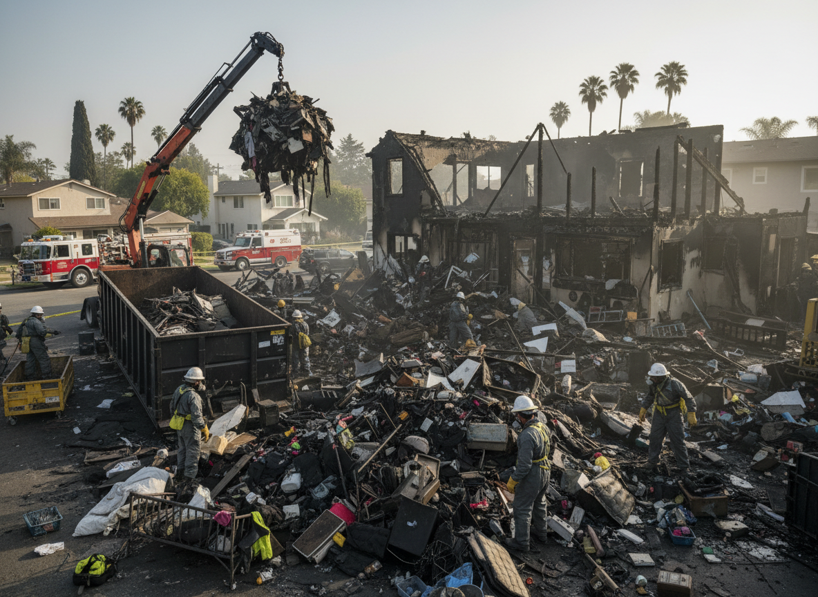 Hoarding Cleanup After Fire in Studio City, CA