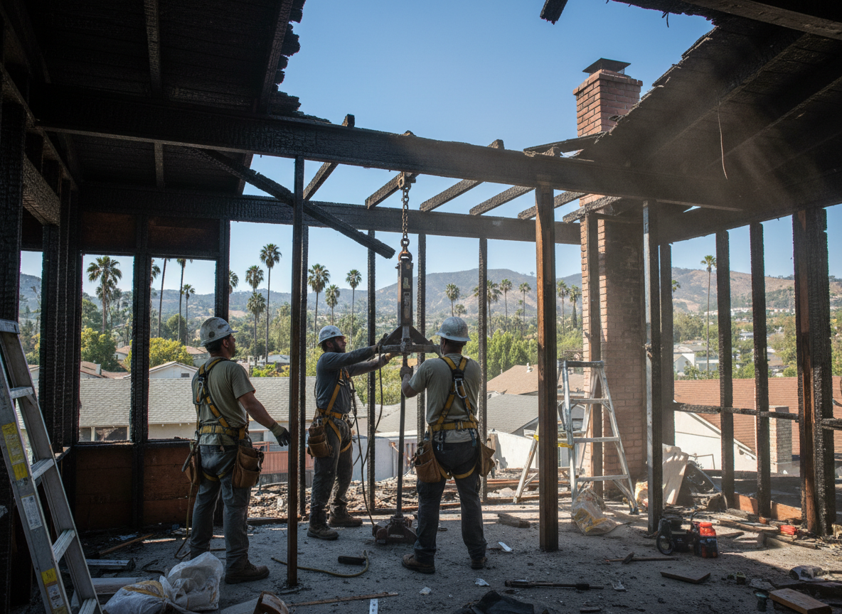 Structural Repair After Fire in Studio City, CA